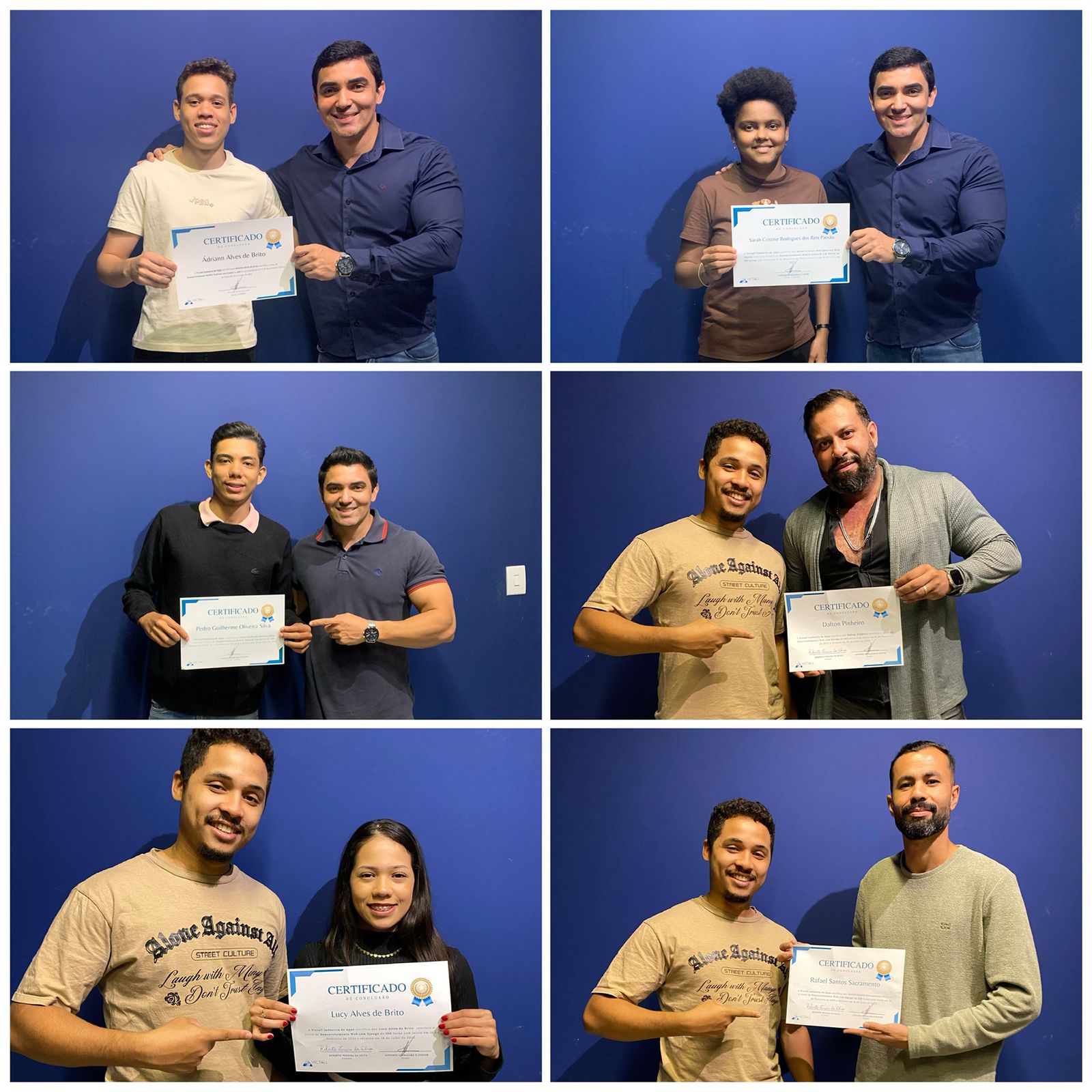 Mosaico de entrega de certificados 2025.1